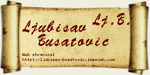 Ljubisav Bušatović vizit kartica